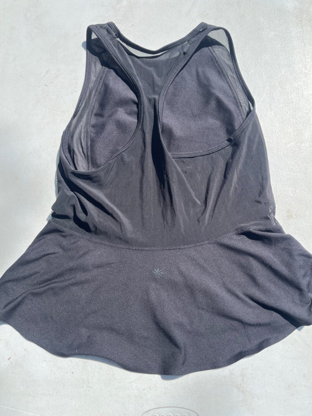 Athleta Black Mesh-Panel Racerback Tank - Picture 2 of 3